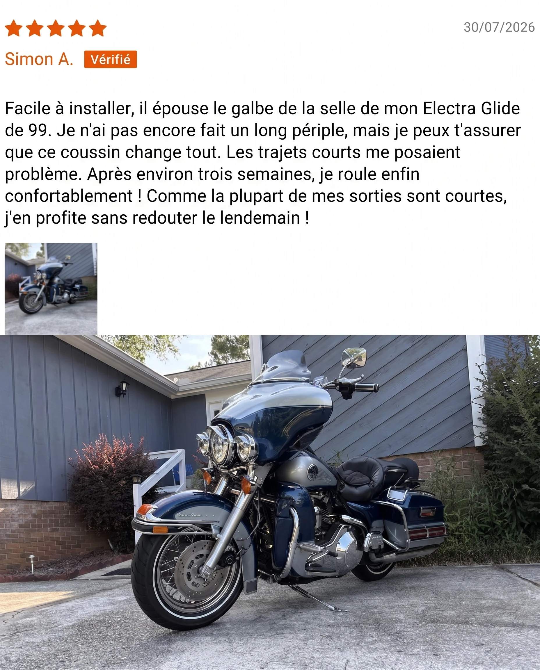 Avis client vérifié